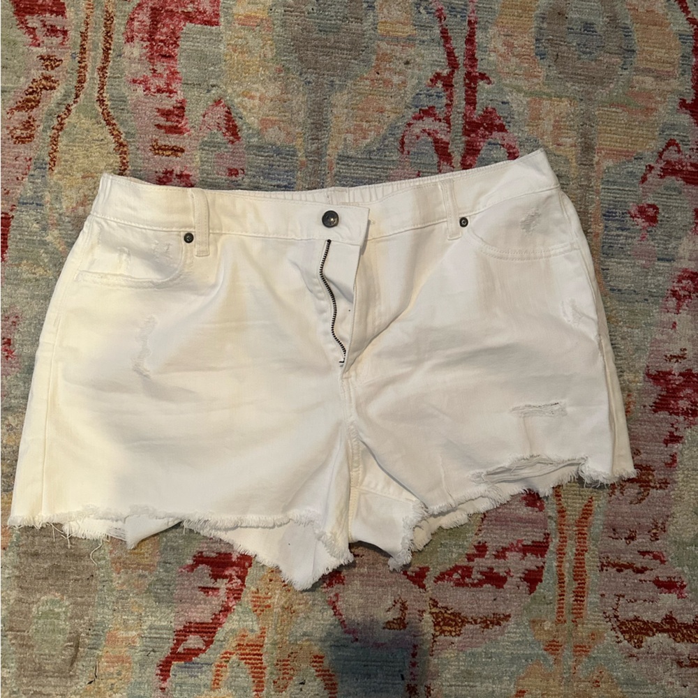 Women's White Aerie Denim Shorts